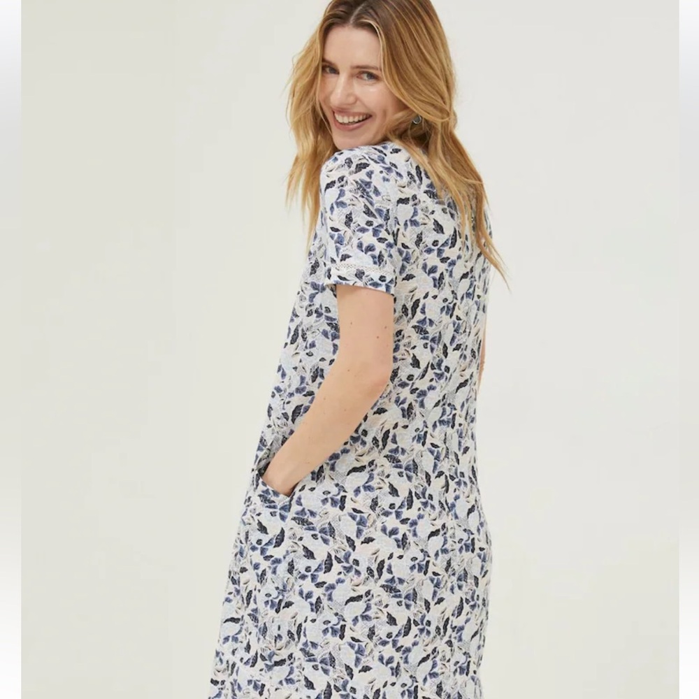EUC Fat Face natural Simone batik jersey Floral Dress with pockets! - Picture 4 of 8